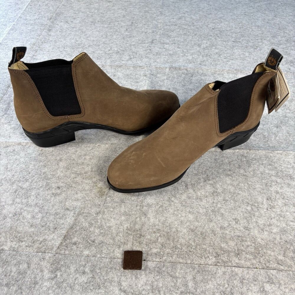 Ariat Heritage Equestrian Tan Leather Suede Chelsea Boots Womens 11 Brazil NWT - Picture 2 of 14